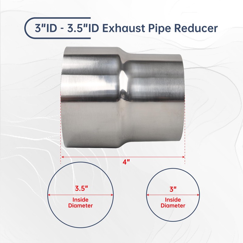 BATONECO ID 3 Inch to ID 3.5 Inch Exhaust Pipe