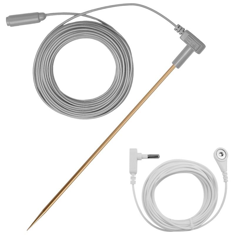 Copper Grounding Rod Kit with 40ft Grounding Wire & Alligator