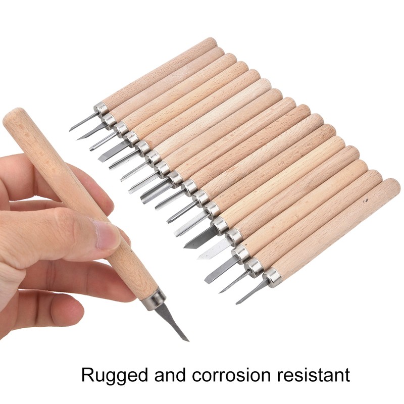 16 Pcs Carving Knife High Speed Steel Woodworking Carving Engraving