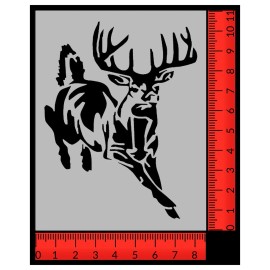 Plantilla personalizada Buck cola blanca caza ciervos 8,5" x 11" ENVÍO RÁPIDO GRATUITO