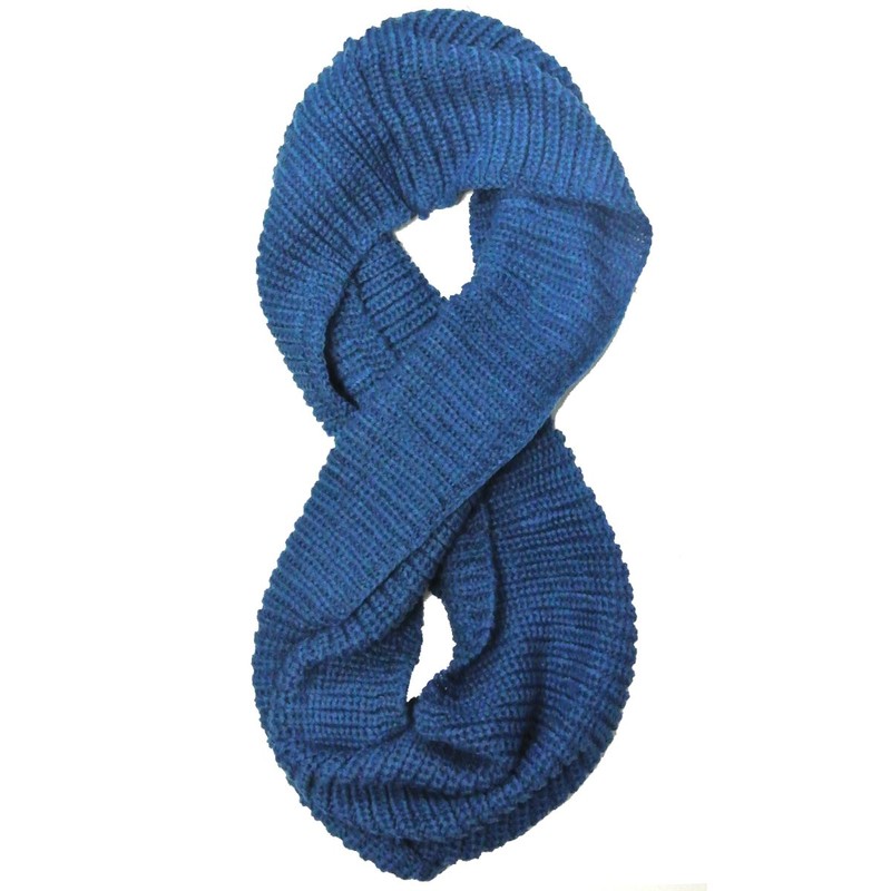 Wrapables Thick Knitted Winter Warm Infinity Scarf, Blue