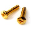 Gold guitar switch screws dome head packs of 2