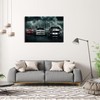 ZHIYYHAO Black and White Muscle Car Canvas Wall Decor Framed