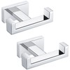 Angle Simple Double Towel Hook Polished Chrome 2 PCS, 304