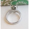 Green Amethyst Sterling Silver Ring US Size 6 / Diameter