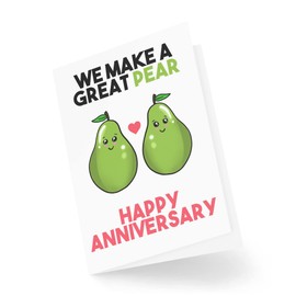 Funny Anniversary Cards | We Make A Great Pear Card | Anniversary Cards for Him Cards for Her | Joking Comedy Humour Joke Banter | CBH273