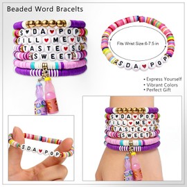 Korea-Pop Merch Pulseras apilables elásticas para mujeres pequeñas fanáticas, regalos de cumpleaños, accesorios de joyería