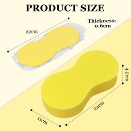 vsshe 4 Pack Large Car Sponges, Car Wash Sponges, Cars Window Cleaning Sponge, Thickened and Ultra-Soft Cleansing Sponge for Cars, Windshields, Dishes, Tiles, Kitchens, Bathrooms, Home Cleaning