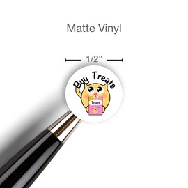 Buy Kitty Treat Planner Sticker / 54 Fun Vinyl Stickers (1/2”) / Pet Dog Kitty Cat Care Reminder/Chores Shopping/Essential Productivity Life Planner/Bullet Bujo Journal (Matte Vinyl, 3 Sheets)