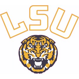 LSU White and Gold Inspired Full Size Football Helmet Decals