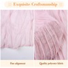 Kesfey Pink Cheesecloth Table Runner 35"x157", 13FT Long Gauze Table