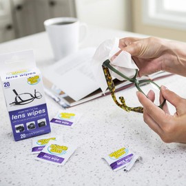 Invisible Glass 90102 20-Count Lens and Screen Cleaning Lint Free Wipes On The Go Perfect for Eyeglasses, Cameras, Electronics, 20-Count