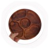 FELTECHELECTR Round Acacia Wood Snack Plate with Compartments for Dried