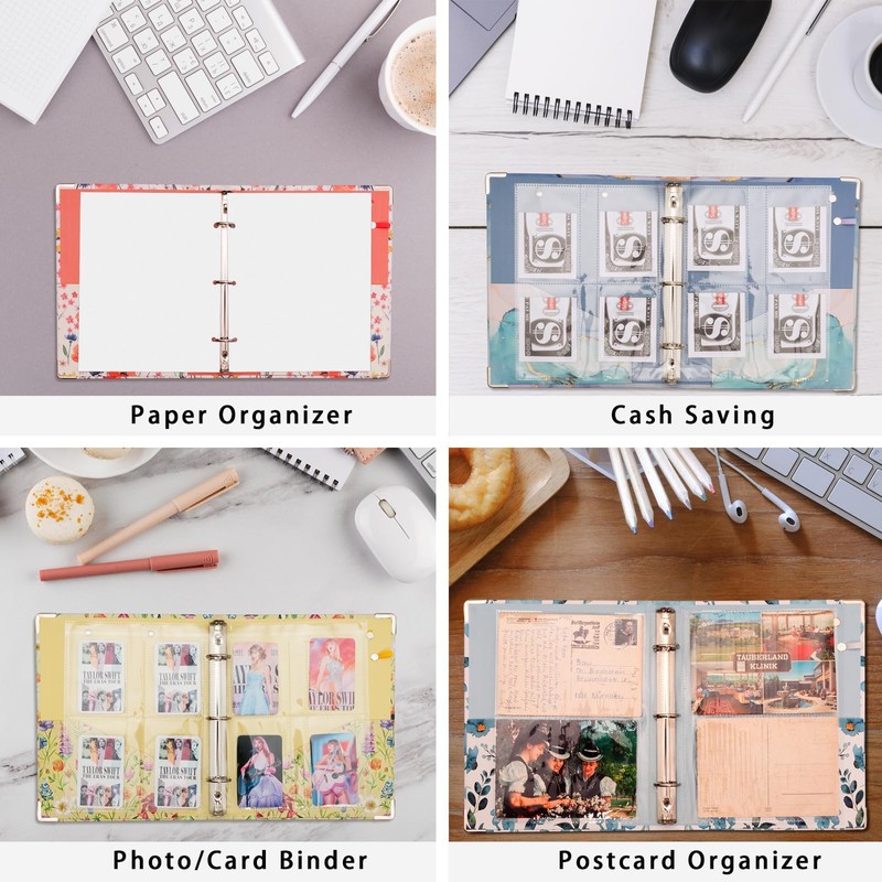 Mini Binder Organizer for 5.5" x 8.5" Paper ，1 Inch