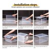 Attelite Shoe Box Organizer,Set of 6,Stackable Plastic Shoe Box with