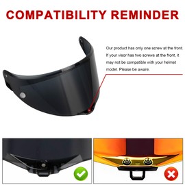 PSLER Pista GP RR visor - Pista Helmet Visor Motorcycle Face Shield Replacement for Pista GPR CORSA-R Pista GPRR RACE 3,Deep Gold Red