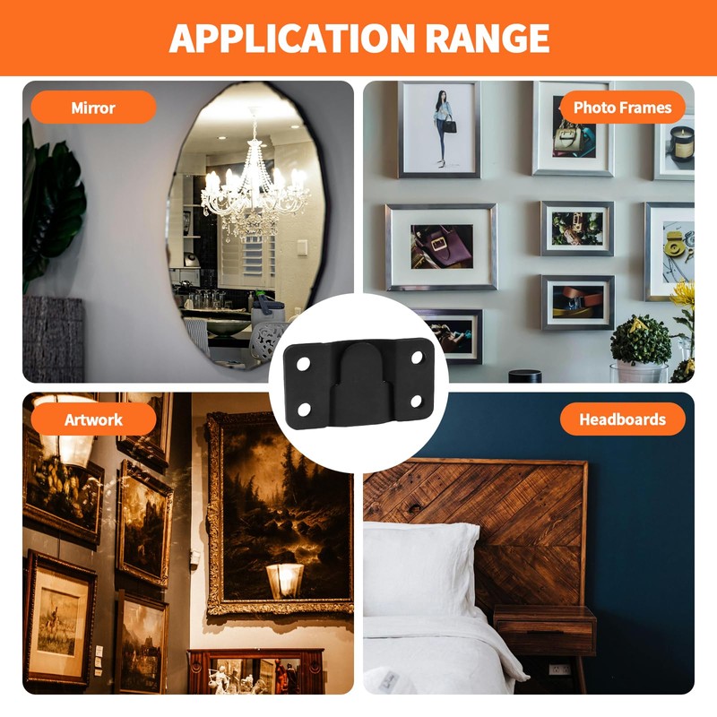 Stainless Steel Flush Mount Bracket, Interlocking Heavy Duty Photo Frame