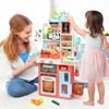 HOLYFUN Kids Kitchen Playset, Kitchen Set for Toddler with Sound