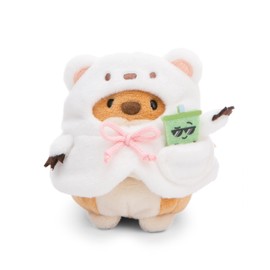 NICI mymochi Cuddly Toy Set, Dog Cuddly Toy Hiro, 8 cm, with Bubble Tee and Polar Bear Costume, Fluffy Stuffed Toy for Cuddling, Playing and Loving, 61146
