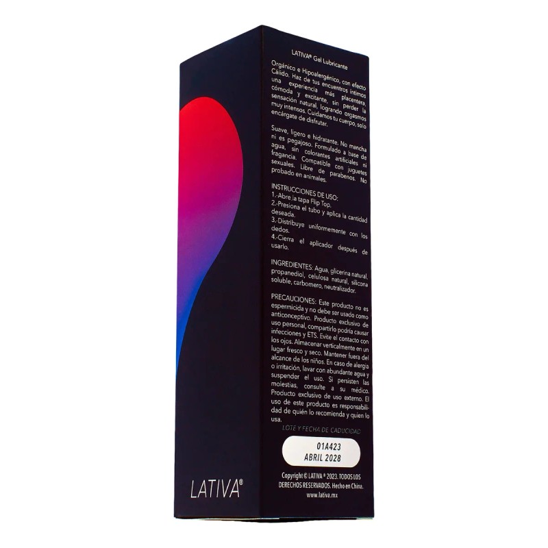 Gel Lubricante Térmico 120ml Sensación Cálida Suave