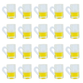 AUEAR, Lovely Mini Plastic Beer Cup Mug Model Mugs Miniature Cups for Miniature Accessories (20 Pieces)