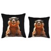 Ground Squirrel with Sunglasses Rodent Squirrels Throw Pillow
