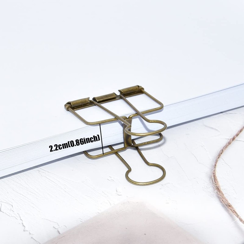 Extra Large Binder Clips 2 Inch, Big Paper Clamps Bronze