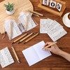 Sayglossy 8 Sets Book Lovers Gifts Book Club Wooden Ballpoint