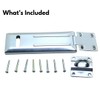 NU-SET Lock | 6" Single Hinged Hasp with Rolled Edges
