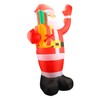4.92ft Inflatable Outdoor Santa Decoration with Built in LEDs for