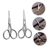BIUDECO 2pcs Stainless Steel Eyebrow Scissors Precision Grooming Scissors for