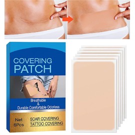 Tattoo Cover Up Patch, 6 Pcs Ultra Thin Tattoo Cover Up Tape for Tattoos, Scar and Birthmarks, Waterproof and Sweatproof