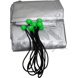 Kuma 6ft x 8ft Tarp and Ball Bungee Kit 9pc (2 Sets)