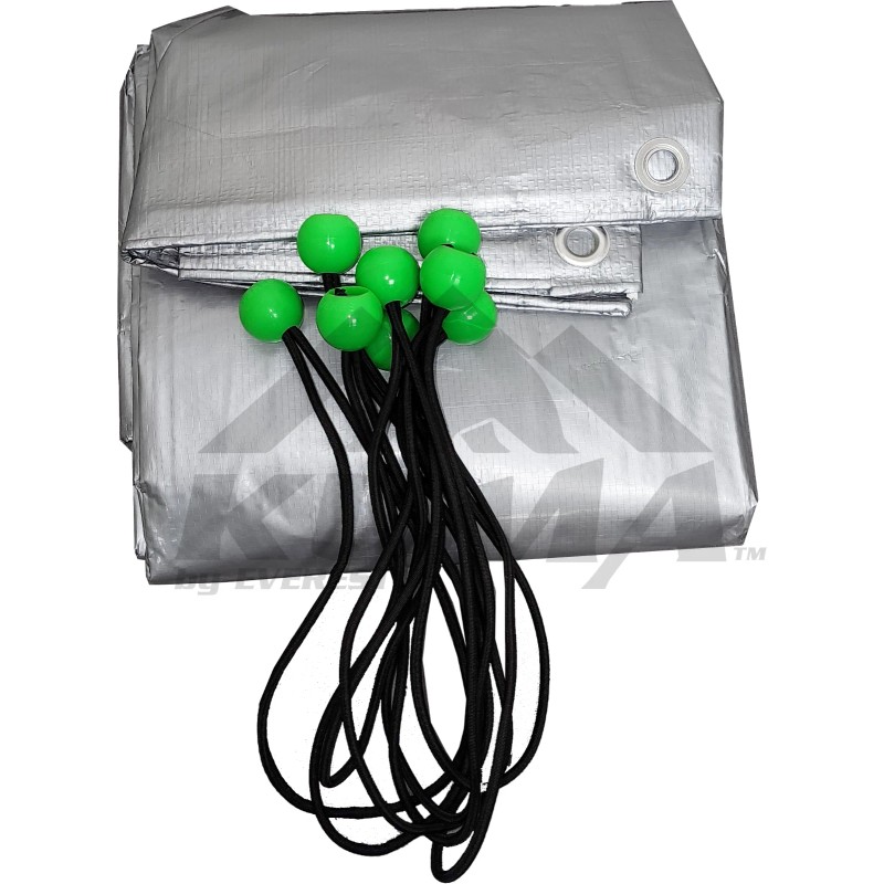 Kuma 6ft x 8ft Tarp and Ball Bungee Kit 9pc
