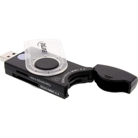 InLine 66773 USB 3.0 Card Reader with 2 Drives for SD SDHC SDXC microSD Black