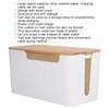 Cable Box Small Cable Management Box with A Wooden Lid