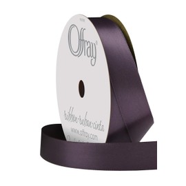 Berwick Offray 808229 5/8" Wide Single Face Satin Ribbon, New Ink Blue, 6 Yds