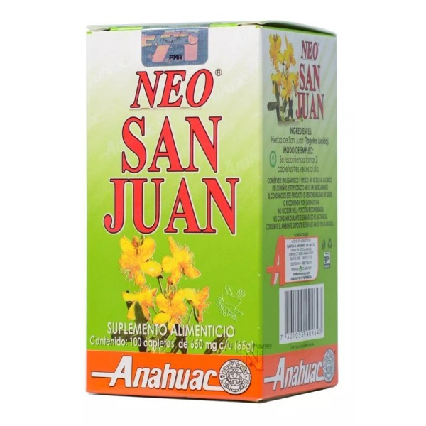 Anahuac Suplemento Neo San Juan Caja Con 100 Cápsulas Anáhuac Sabor Natural