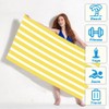 BonGu Beach Towel Oversized Stripe 180x90cm, Quick Dry Sand Free