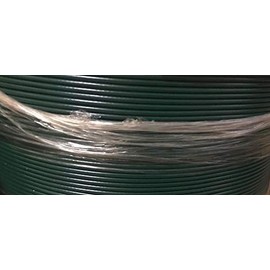 1/8" Coated to 3/16" Diameter, 7x7 Construction, Green Vinyl Coated Cable (500 ft Reel)