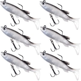 LBB＆ZQQ 6 PCS Sea Fishing Tackle Bionic fish Hook Fishing Lures for Bass Fishing Hooks Lure Freshwater And Saltwater Sea Bass