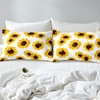 Sunflower Bed Sheets Set Twin 3D Floral Botanical Sheet Set