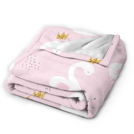 Duduho Cute Swan Princess Bed Blanket Ultra Soft Throw Blanket All Season Warm Light Weight Cozy Plush Blankets for Home Bedroom Sofa Chair Travel, 40"X50"