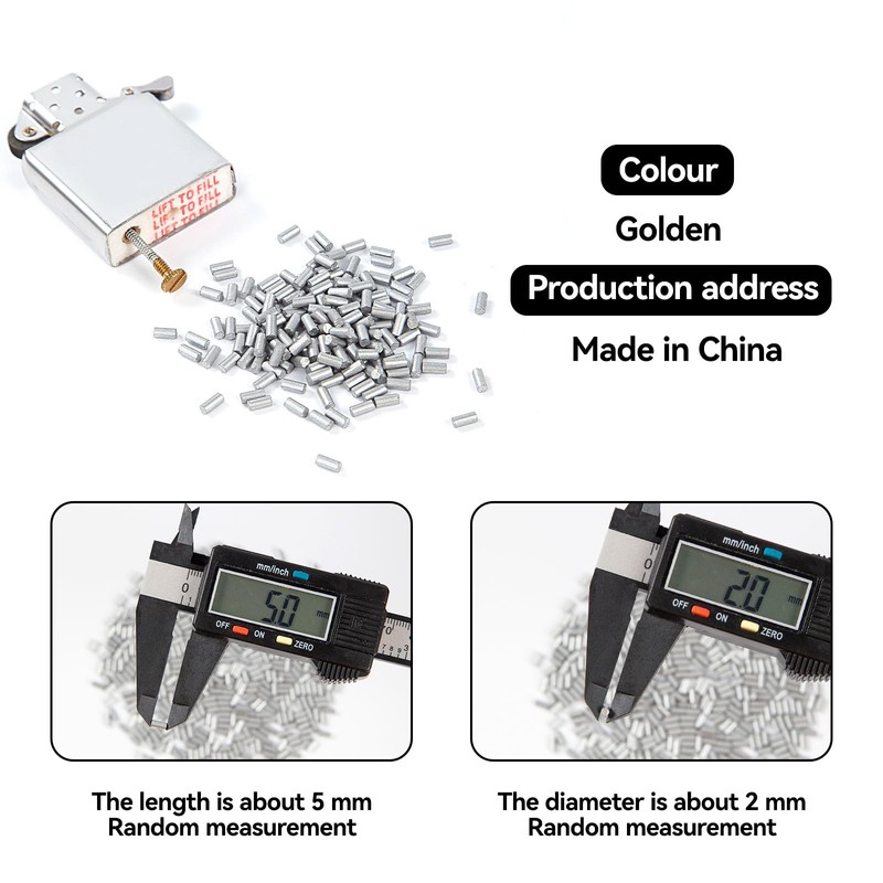 500Pcs Silver Flint Refills for Lighter, Replacement Flints for Lighters,