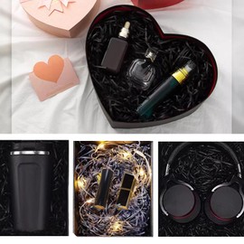 HXJDAM 500g Filling Material Gift Hamper Shred Shred Paper Gift Filling for Party Hamper Filling and Gift Packaging for Gift Box Decorations. Black 500g