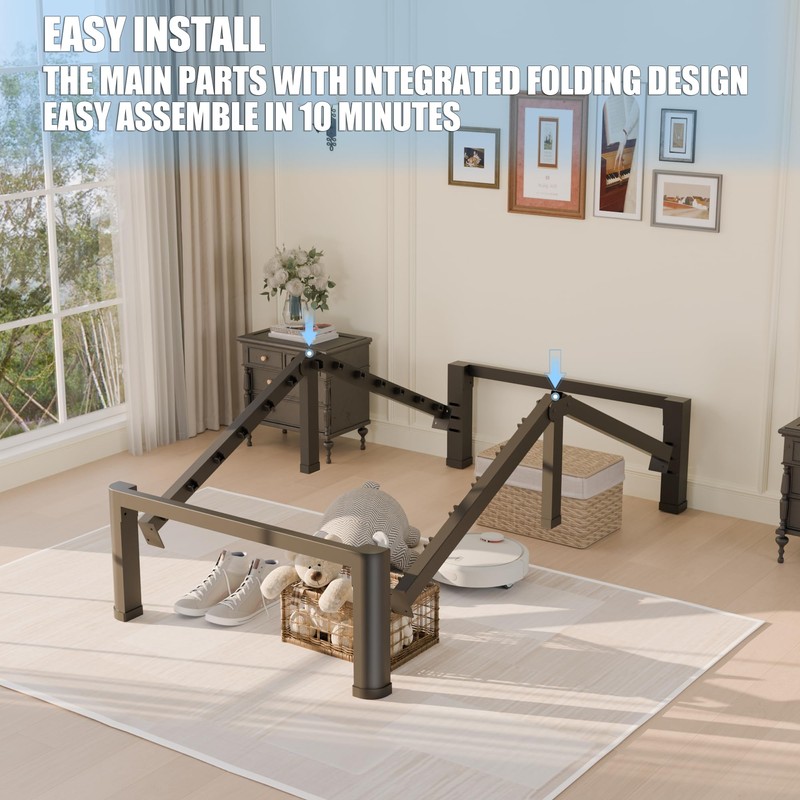 Yitong Angel 14 inch Twin Bed Frame with Rounded Corner