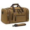 SUIKIHUM Expandable Canvas Duffel 50cm-58cm, Sturdy Zipper and Reinforced Handles,