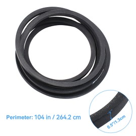 Coufce A-GX20072 Lawn Mower Belt 1/2" x 104" Replacement Deck Belt Drive Compatible with LA100 LA105 LA110 LA120 LA125 LA135 Replaces GY20570 M112230 M137547 M86248