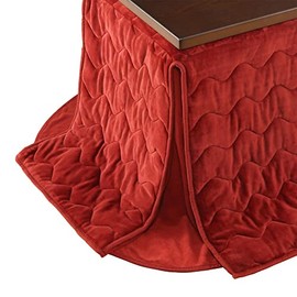 SEMI-MB Dining Kotatsu Comforter, Rectangular, 24.6 x 35.4 inches (60 x 90 mm), Compatible with Tabletop (Brick x Brown)
