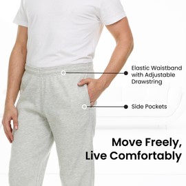 Essential Elements 3 Pack: Men's Tech Fleece Ultra-Soft Warm Jogger Athletic Sweatpants with Pockets